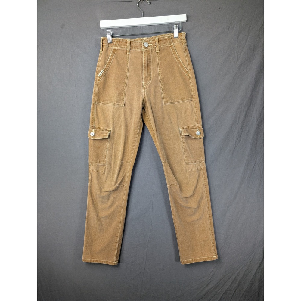 Fivestar General Womens Cargo Pants Tan Brown High Rise‎ Straight Leg Size 5/27